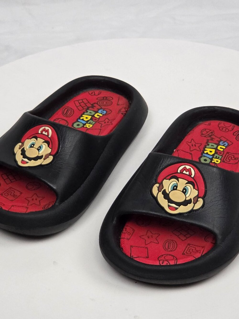 Nintendo Super Mario kids' comfort slide sandals toddler size 11